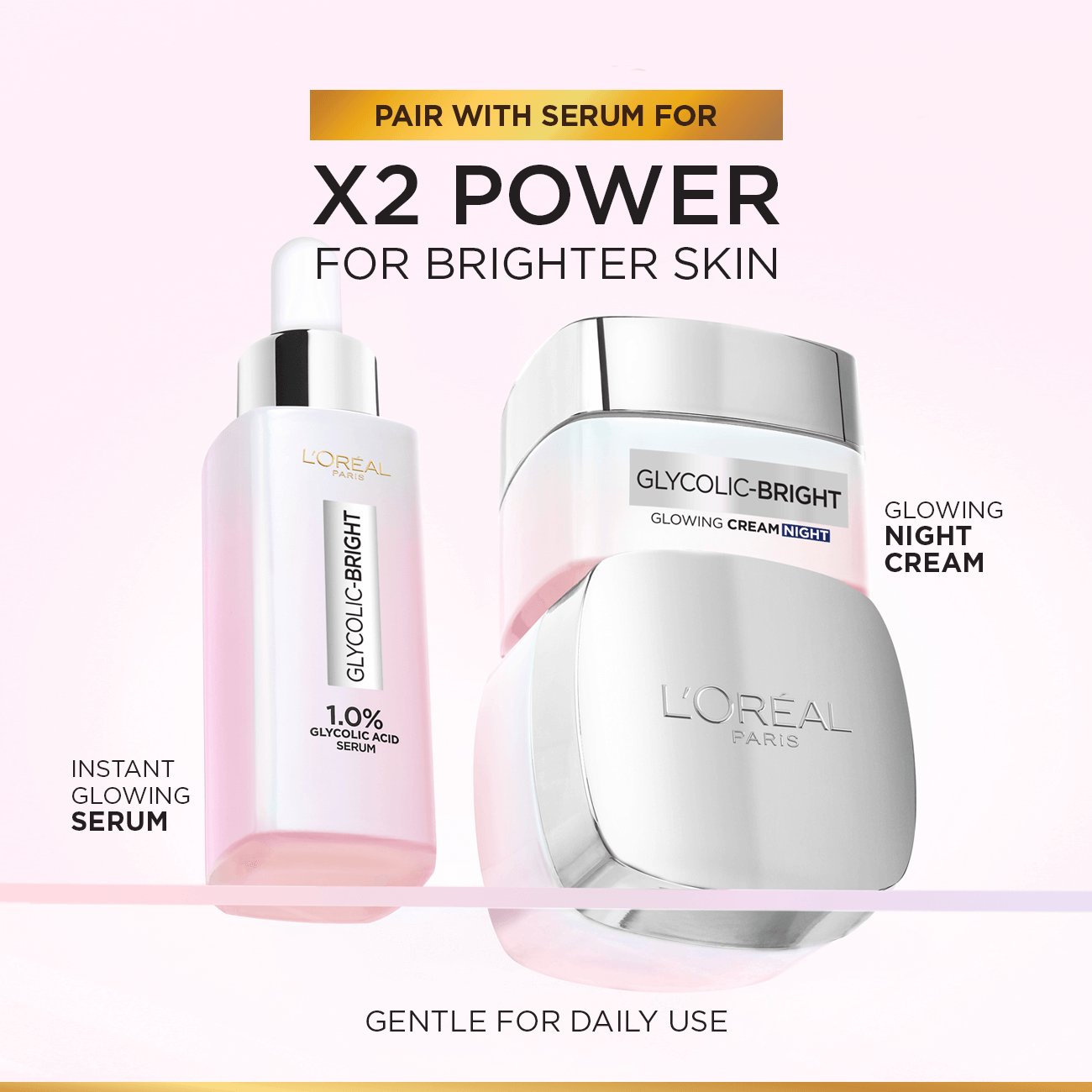 Loreal Paris Glycolic Glowing Night Cream 50ml Packshot 7